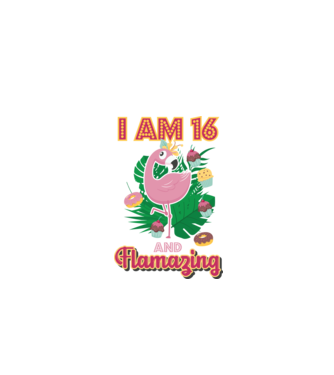 FLAMAZING Birthday 16 Years old model alb pe tricou