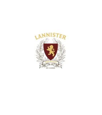 Lannister model alb pe tricou