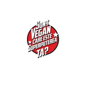 sunt vegan, care este superputerea ta? model negru pe tricou