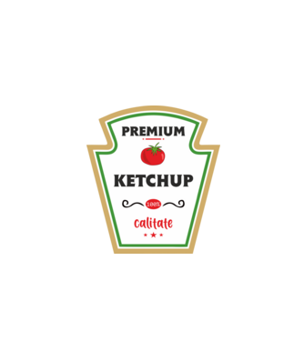 ketchup premium - calitate model roșu pe tricou