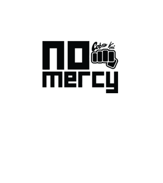 No mercy cobra kai model alb pe tricou