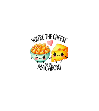 Cheese to my Macaroni model roz deschis pe tricou