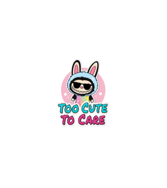 Too cute to care model nisipiu pe tricou