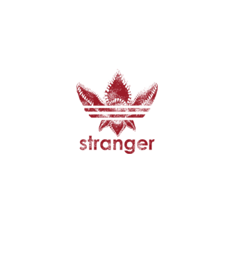 stranger things logo model albastru jeanși pe tricou
