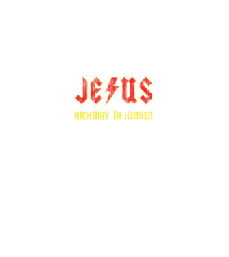 JESUS HIGHWAY TO HEAVEN model negru pe tricou