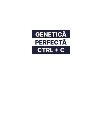 Genetică perfectă CTRL + C model alb pe tricou