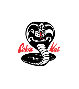 cobra kai classic logo model alb pe tricou