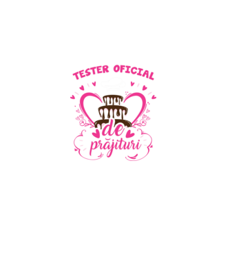 tester oficial de prăjituri model negru pe tricou
