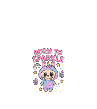 Born to sparkle model negru pe tricou