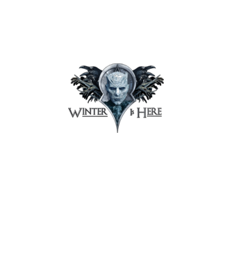 Winter is Here model negru pe tricou