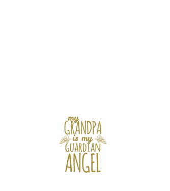 My grandpa is my guardian angel model negru pe tricou