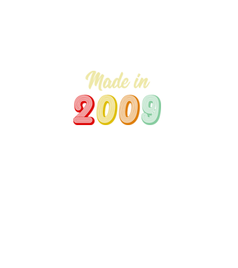 made in 2009 retro model negru pe tricou