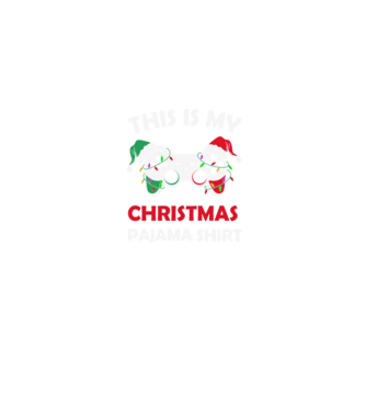 This is my christmas pajama model albastru jeanși pe tricou