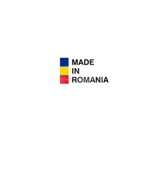 made in romania model negru pe tricou