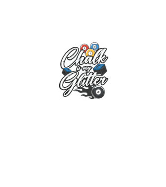 Chalk is my glitter model negru pe tricou