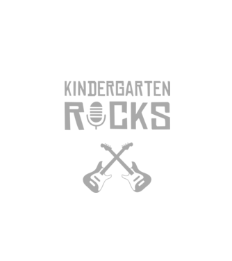 Kindergarten rocks model negru pe tricou