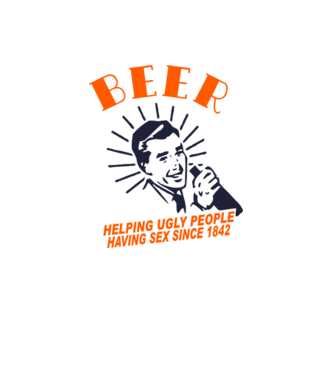 beeer model alb pe tricou