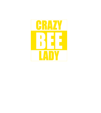 Crazy bee lady model negru pe tricou