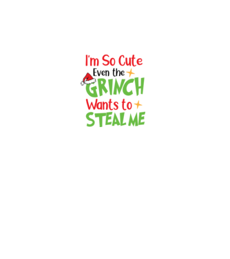 So cute Grinch model negru pe tricou