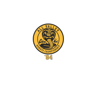all valley karate cobra kai model negru pe tricou