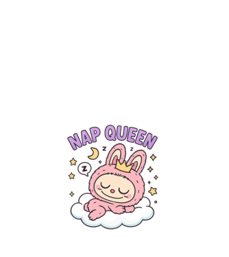 Nap Queen model alb pe tricou