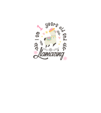 Birthday Llamazing 1 years old model alb pe tricou