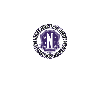  Nevermore academy model negru pe tricou