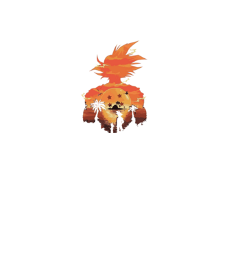 goku sunset 2 model negru pe tricou