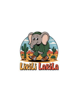 Lirili Larila model negru pe tricou