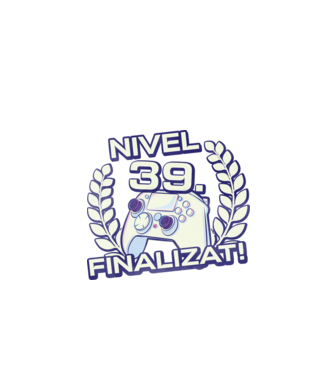 Nivel 39 finalizat! model negru pe tricou