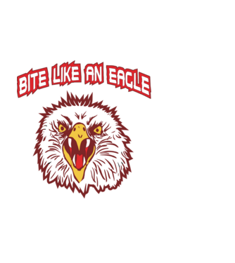 bite like an eagle cobra kai model negru pe tricou