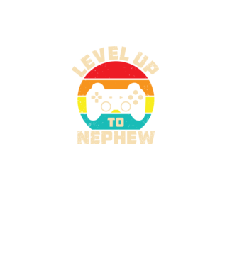 Level Up Nephew model negru pe tricou