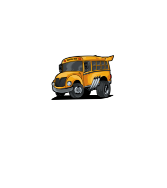 Autobuze model alb pe tricou