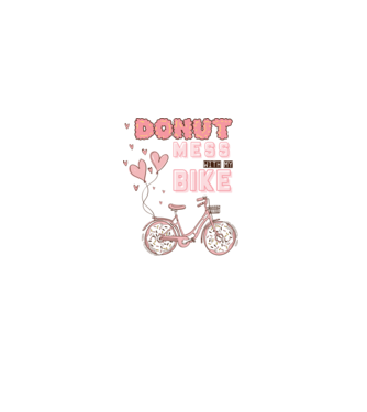 Donut mess with my bike model alb pe tricou