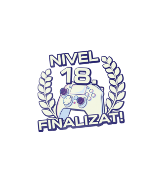 Nivel 18 finalizat! model alb pe tricou
