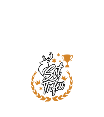 Soț trofeu model negru pe tricou