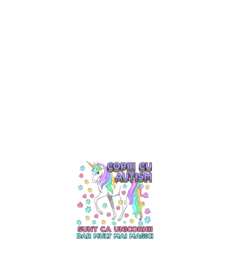 Copiii cu autism sunt ca unicornii, dar mult mai magici model negru pe tricou