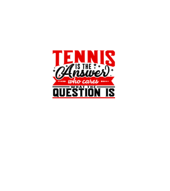 Sport is the answer JUCĂTOR TENIS model alb pe tricou