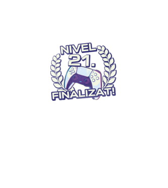 Nivel 21 finalizat! model negru pe tricou