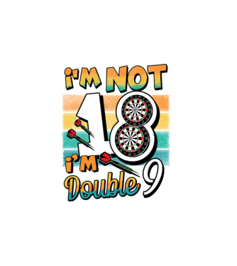 Darts Birthday 18 years old model alb pe tricou