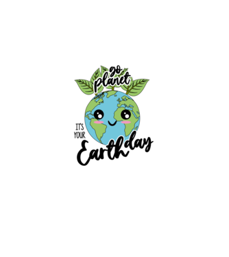 Go planet its your earth day model alb pe tricou