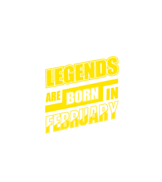 Legends are born in February model negru pe tricou