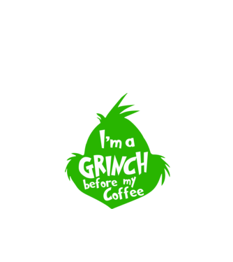 Grinch before coffee model negru pe tricou