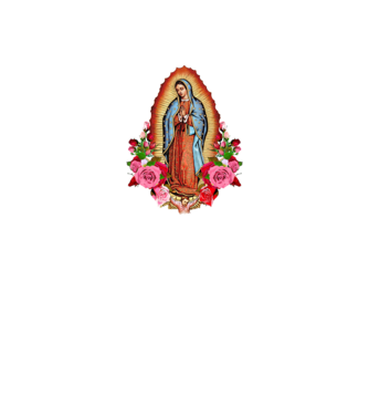 Fecioara Maria model negru pe tricou