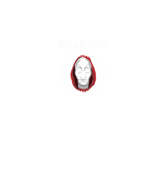 bella ciao stroke white model negru pe tricou