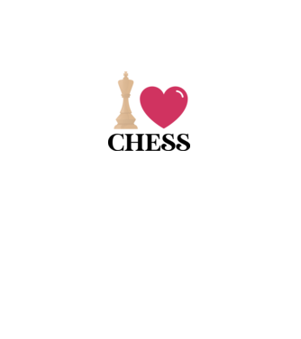Love chess model alb pe tricou