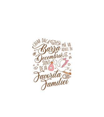 Favorita familiei DECEMBRIE model alb pe tricou
