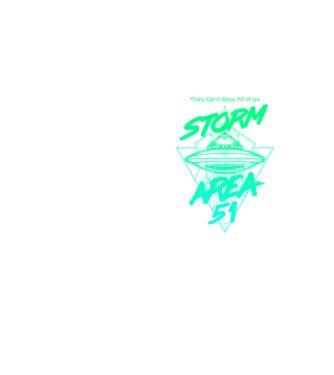 Storm area 51 ufo green model galben neon pe tricou