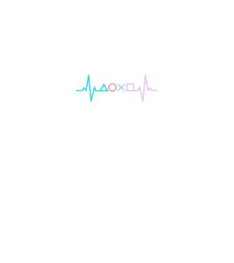 Playstation Symbols EKG model negru pe tricou