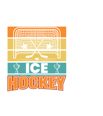 Ice Hockey model negru pe tricou